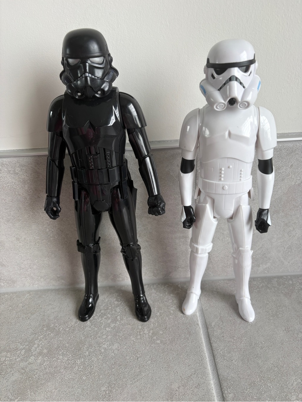 Star Wars Figures Lot Of 2 Black and White Storm Troopers